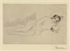 PIERRE-AUGUSTE RENOIR Femme nue couché (tournée à droite), 1re planche.